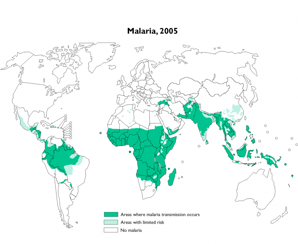 world malaria map