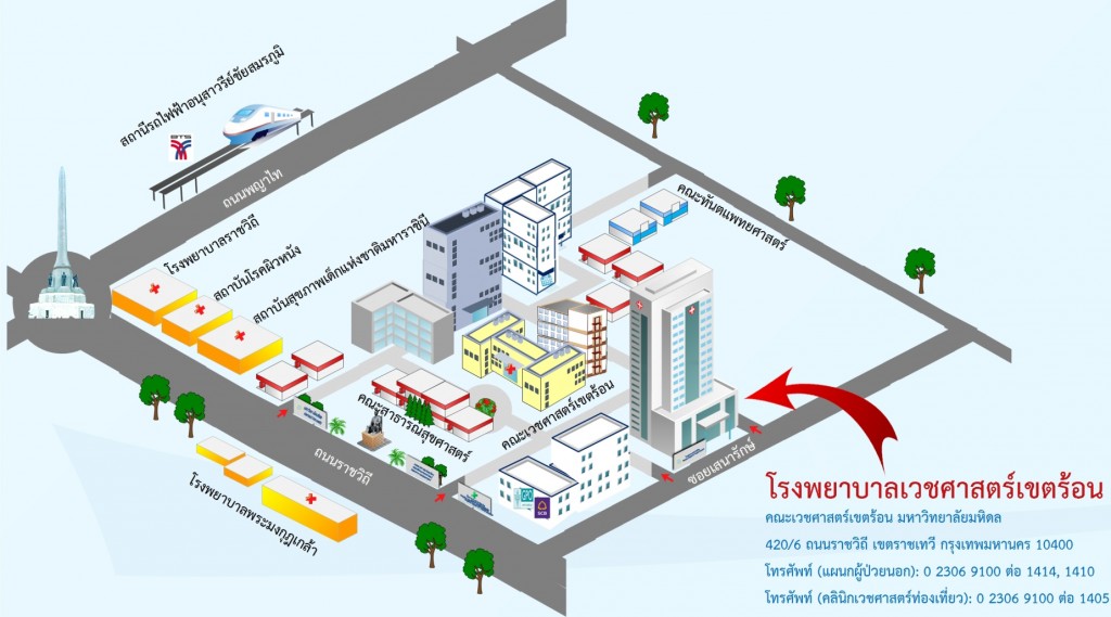 Thai Travel Clinic Map in Thai